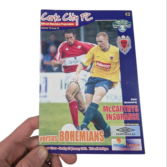 Cork City v Bohemian FC Cork City FC Home Football Programme 2002 