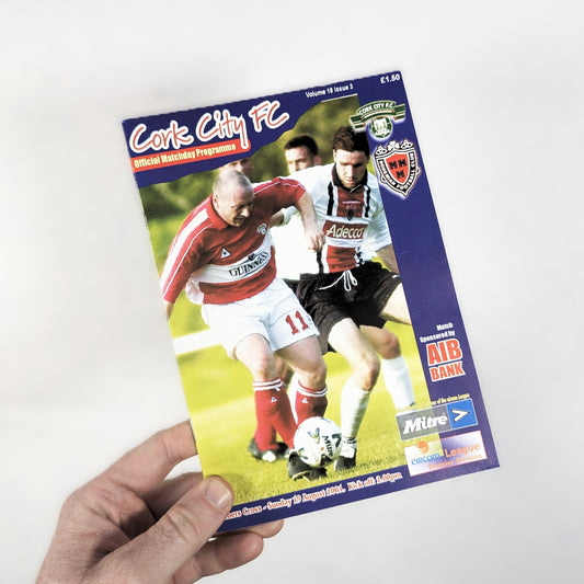 Cork City v Bohemians Eircom League Football Programme 2001