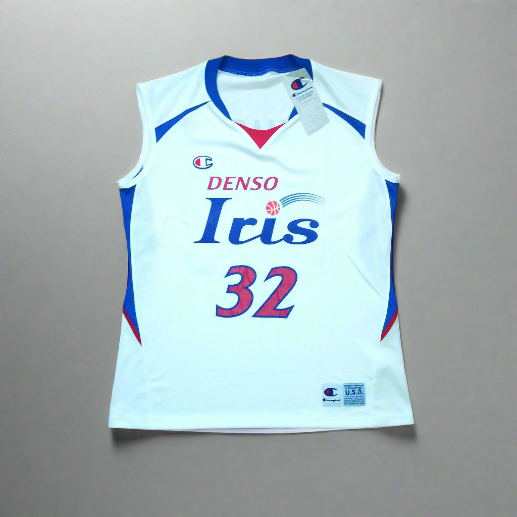 Denso Iris Basketball  Sleeveless  Home  Jersey  2000s  Champion  Yamaoka May   Unisex Adults     #32  Denso  Denso Irish Basketball Japan Jersey Shirt Vintage Retro  SHIRTS V SKINS   