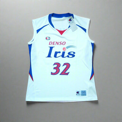 Denso Iris Basketball  Sleeveless  Home  Jersey  2000s  Champion  Yamaoka May   Unisex Adults     #32  Denso  Denso Irish Basketball Japan Jersey Shirt Vintage Retro  SHIRTS V SKINS   