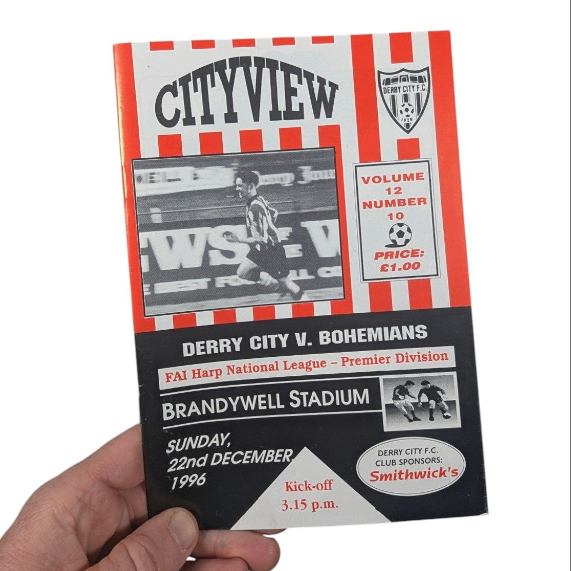 Derry City v Bohemian FC Derry City Home Football Programme 1996 
