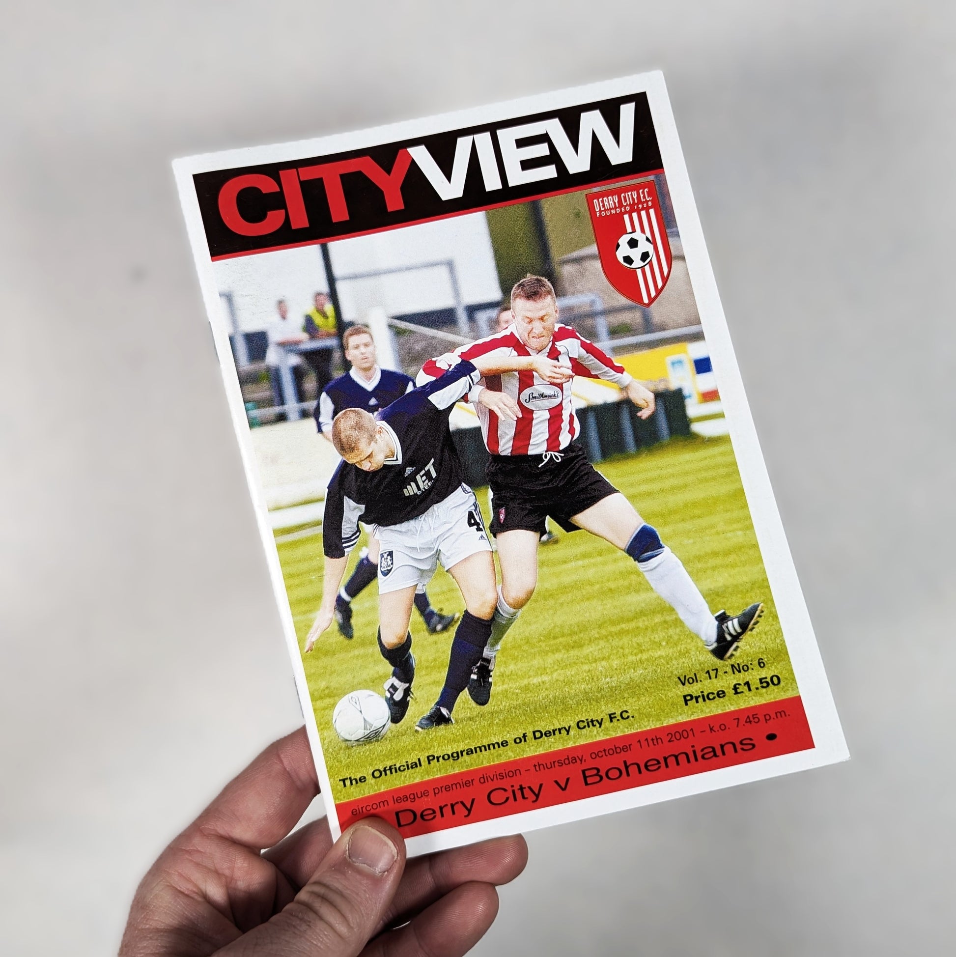Derry City v Bohemians Eircom League Football Programme 2001 