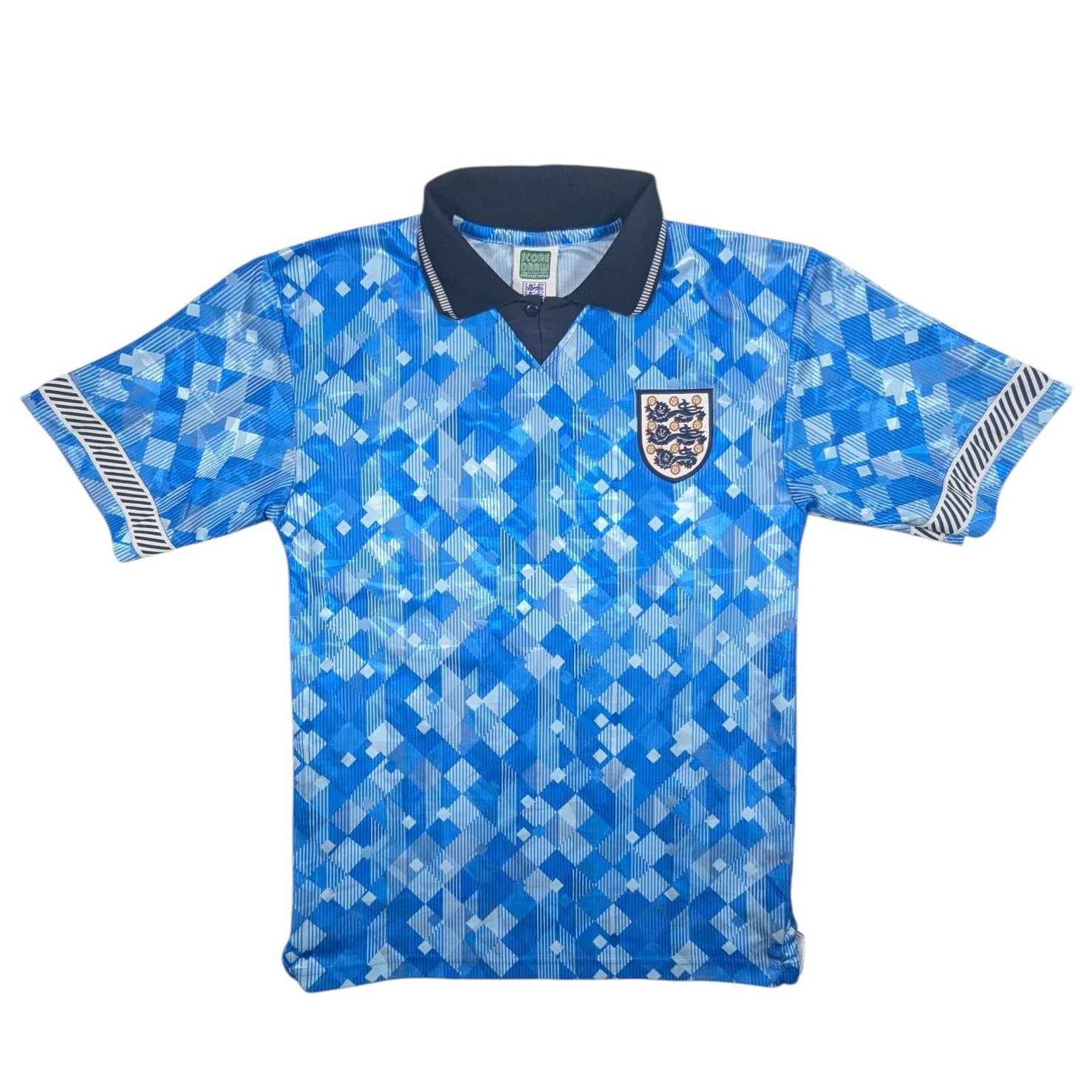 England Score Draw Away Football Jersey Retro 91 