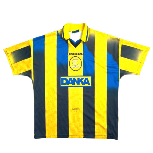 Everton Football  Short Sleeve  Away  Jersey  1996 / 97  Umbro     Unisex Adults       Danka  Everton FC Liverpool Merseyside England Premier League Toffees Vintage Retro  SHIRTS V SKINS   