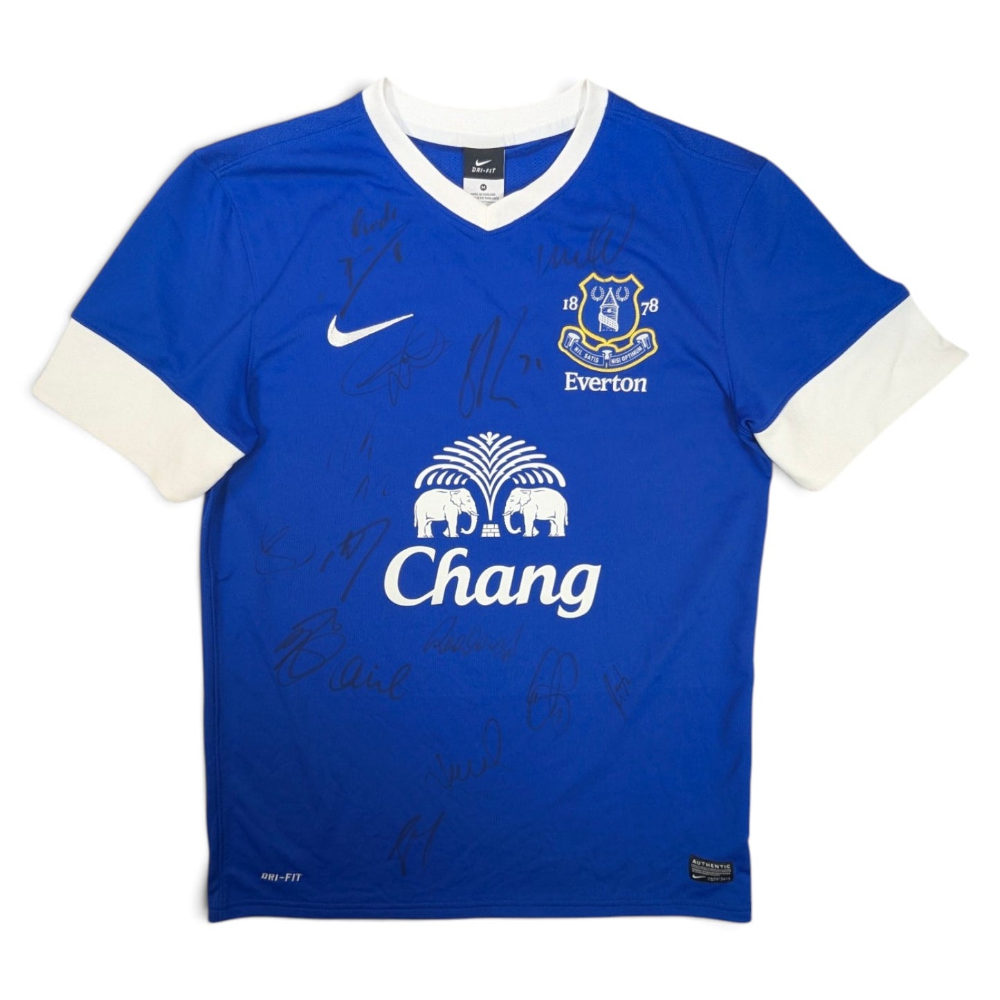 Everton Nike Home Football Jersey 2012 Autographed (M) [Excellent]