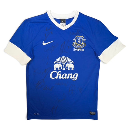 Everton Nike Home Football Jersey 2012 Autographed (M) [Excellent]