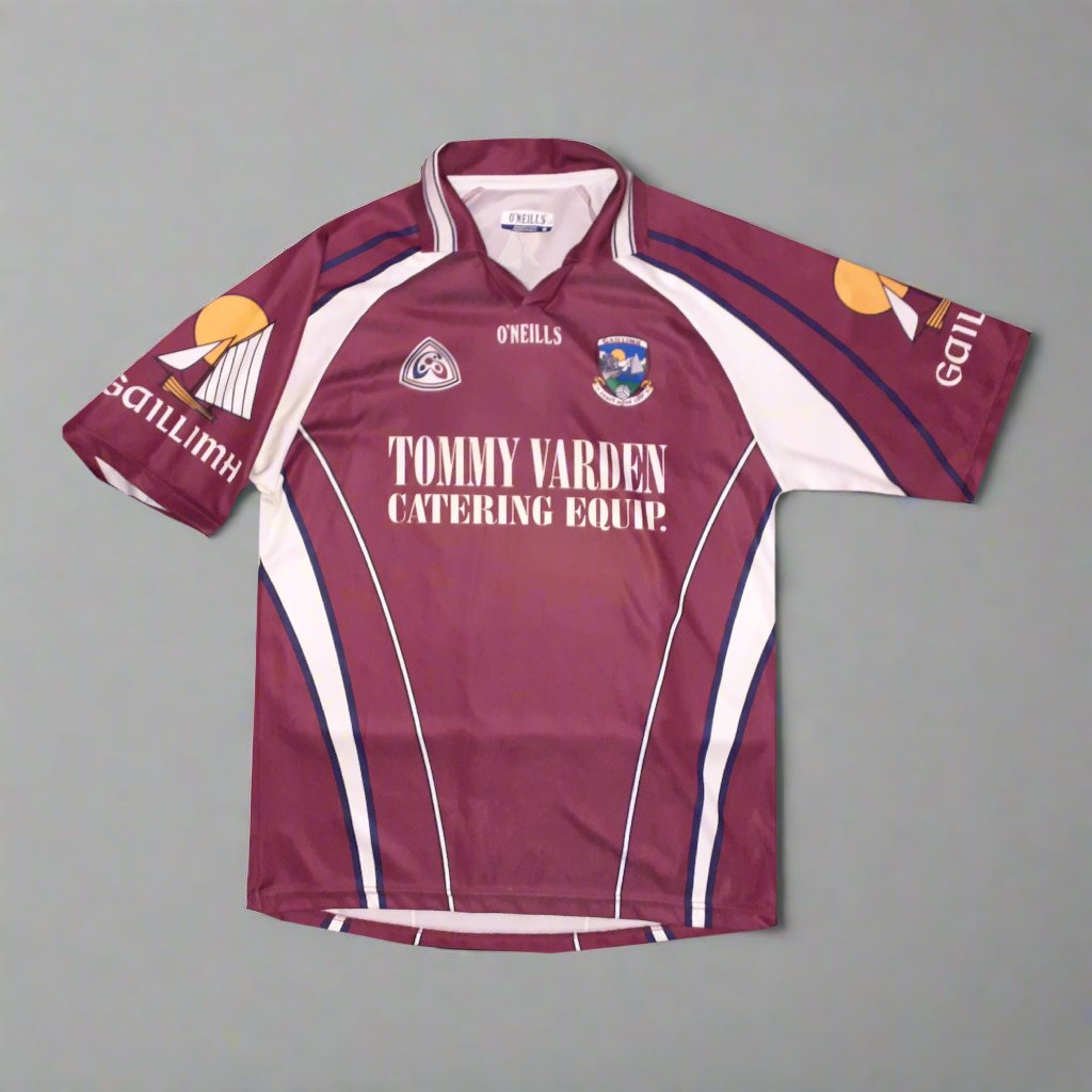 Galway GAA  Short Sleeve  Home  Jersey  2004 / 05  O'Neills     Unisex Adults       Tommy Varden Catering Group  Galway Gaillimh Hurling Gaelic Football Vintage Retro   SHIRTS V SKINS   