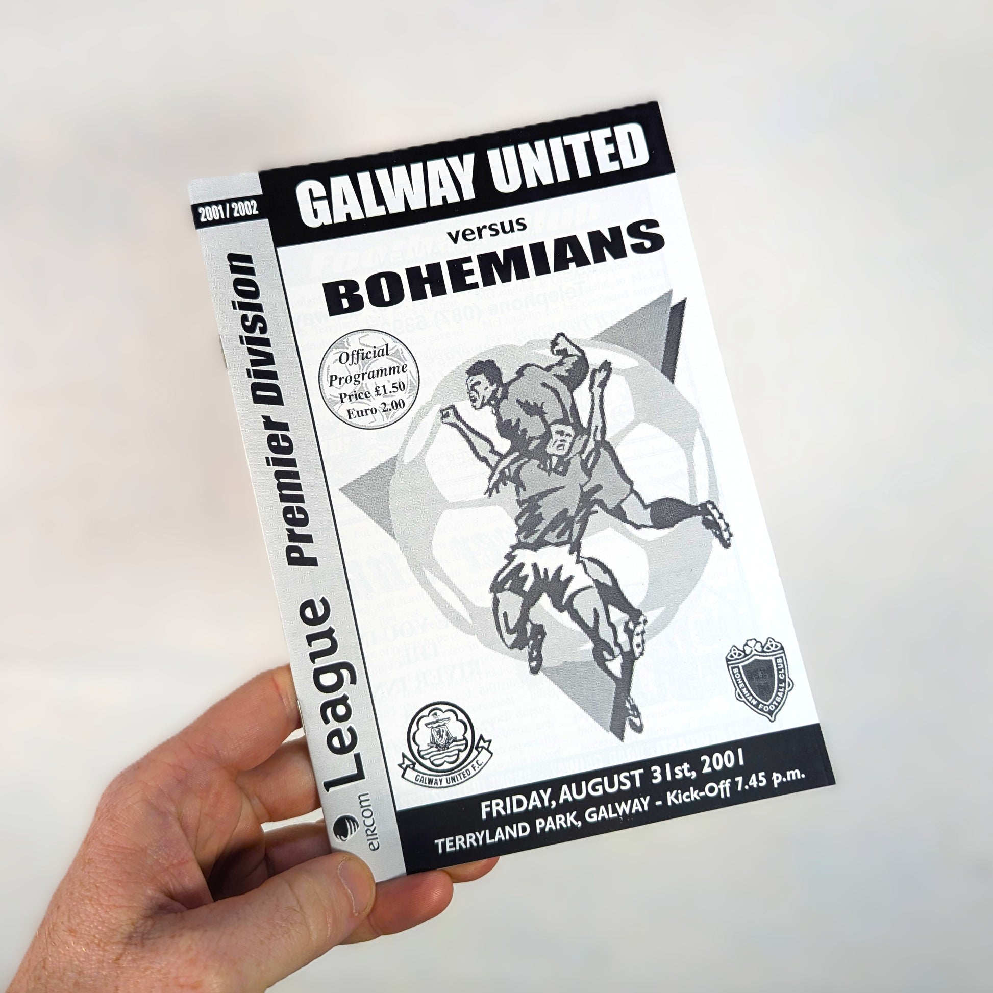  Galway United v Bohemians Eircom League Football Programme 2001 