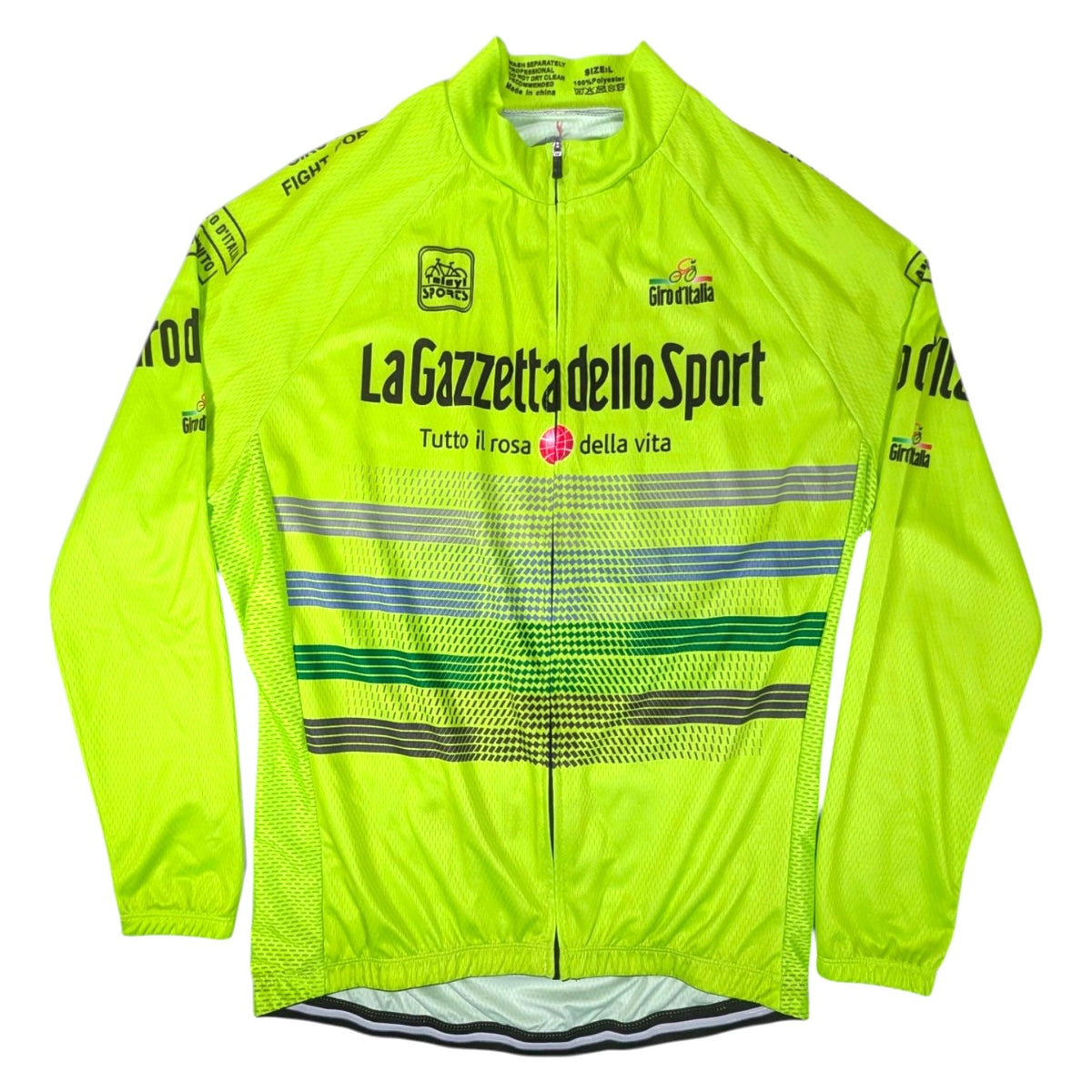 Giro D'Italia Gazetto Dello Sport Training Cycling Jersey 2020s (L) [Excellent
