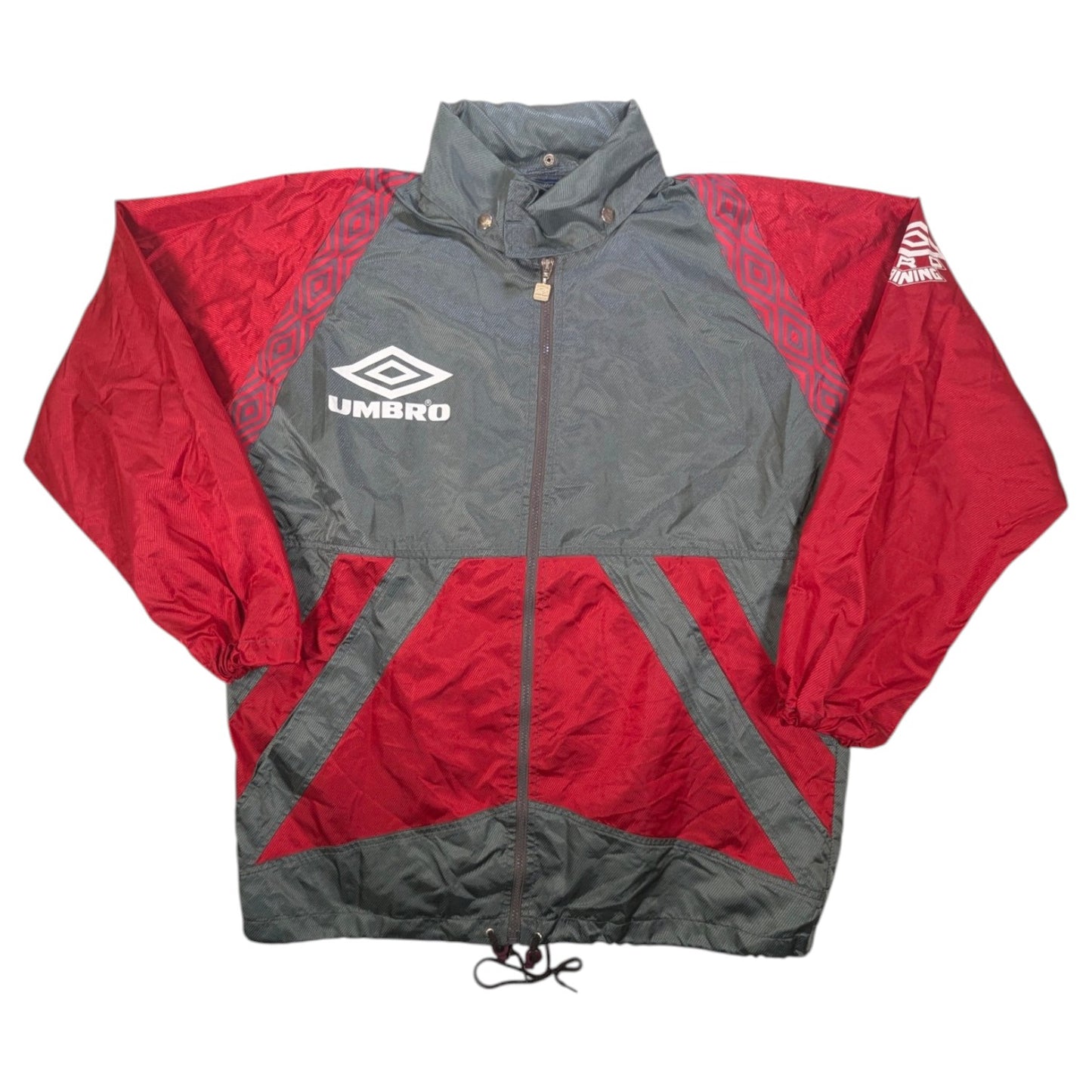 Grey Umbro Streetwear Jacket 1990s (XL) [Excellent]