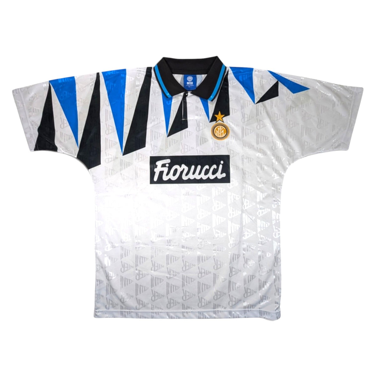 Inter Milan Score Draw Away Football Jersey Retro (L) [Excellent]