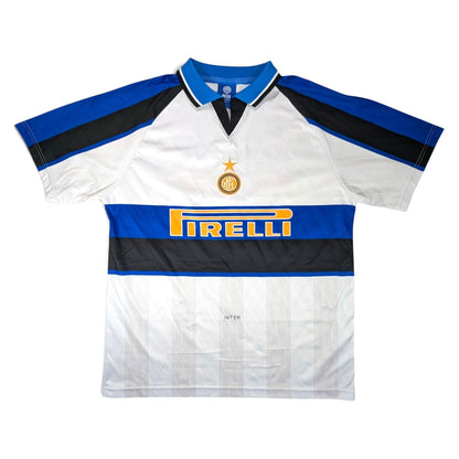  Inter Milan Score Draw Away Football Jersey Retro (L) [Very Good]