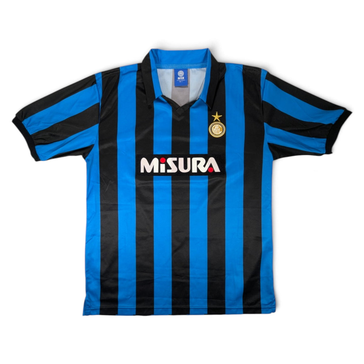Inter Milan Score Draw Home Football Jersey Retro (L) [Good]