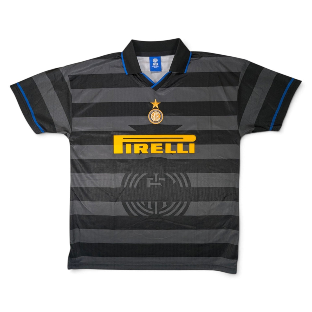  Inter Milan Score Draw Away Football Jersey Retro (L) [Excellent]
