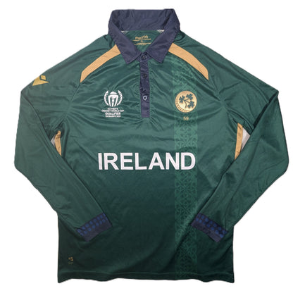 Ireland Player Issue Macron Home Cricket Jersey 2023 Gareth Delany #64 (XL) [Excellent]