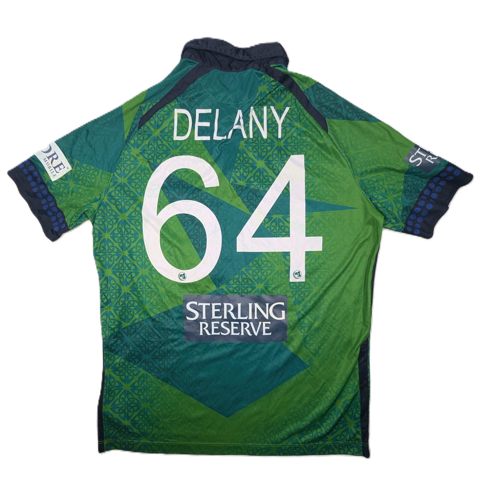 Ireland Player Issue Macron Home Cricket Jersey 2025 Gareth Delany #64 (XL)