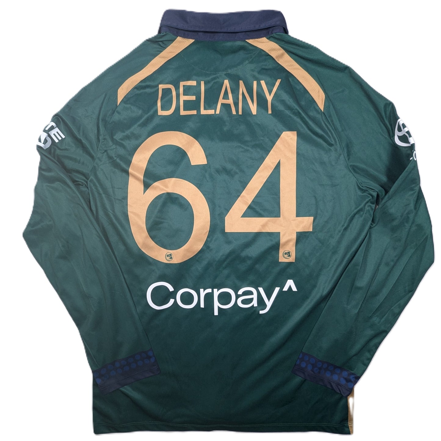 Ireland Player Issue Macron Home Cricket Jersey 2024 Gareth Delany #64 (XL)