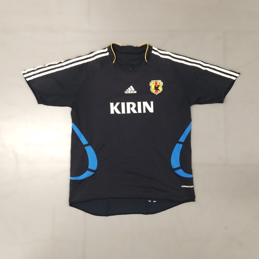 Japan Football  Short Sleeve  Training  Jersey  2008 / 09  adidas     Unisex Adults       Kirin  Japan Football Soccer Vintage retro Samurai Blue Nihon  SHIRTS V SKINS   