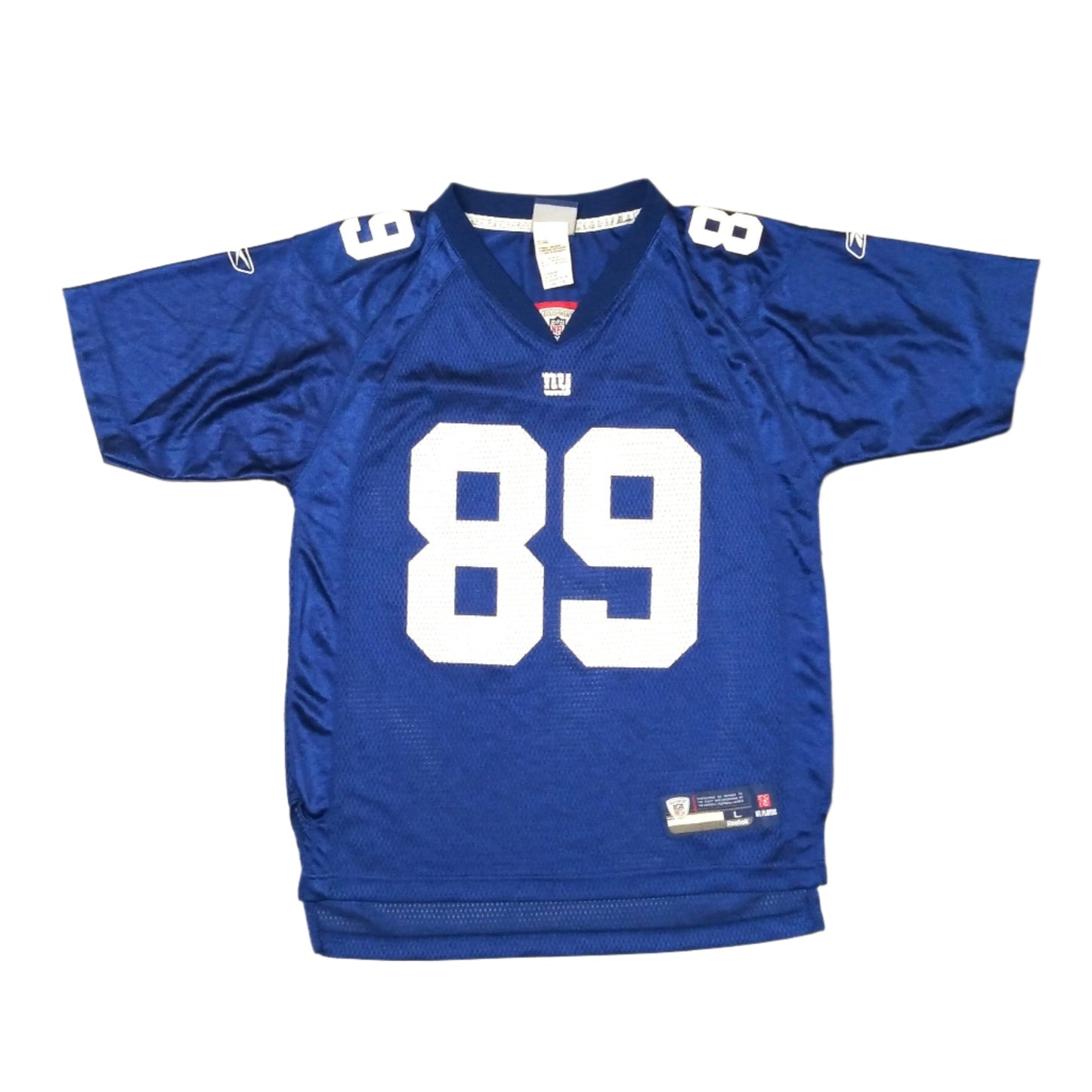 New York Giants 2007 / 08 NFL Jersey Reebok Kevin Boss #89 (14-16 years)  [Very Good]