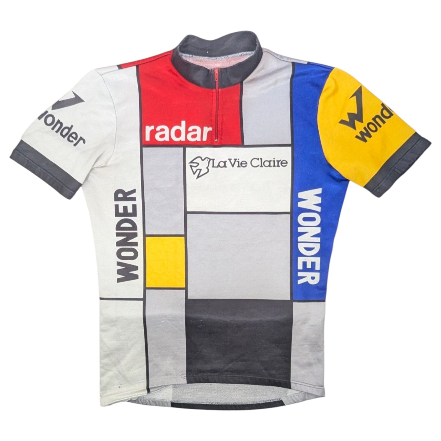 : La Vie Claire Home Cycling Jersey 1980s (S) [Fair]