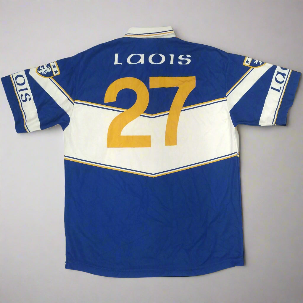Laois GAA  Short Sleeve  Home  Jersey  2000 / 01  O'Neills  Player Issue   Unisex Adults     #27  Meadow meats  Laois GAA Gaelic Football Hurling Camogie Jersey Shirt Vintage Retro Leinster  SHIRTS V SKINS   