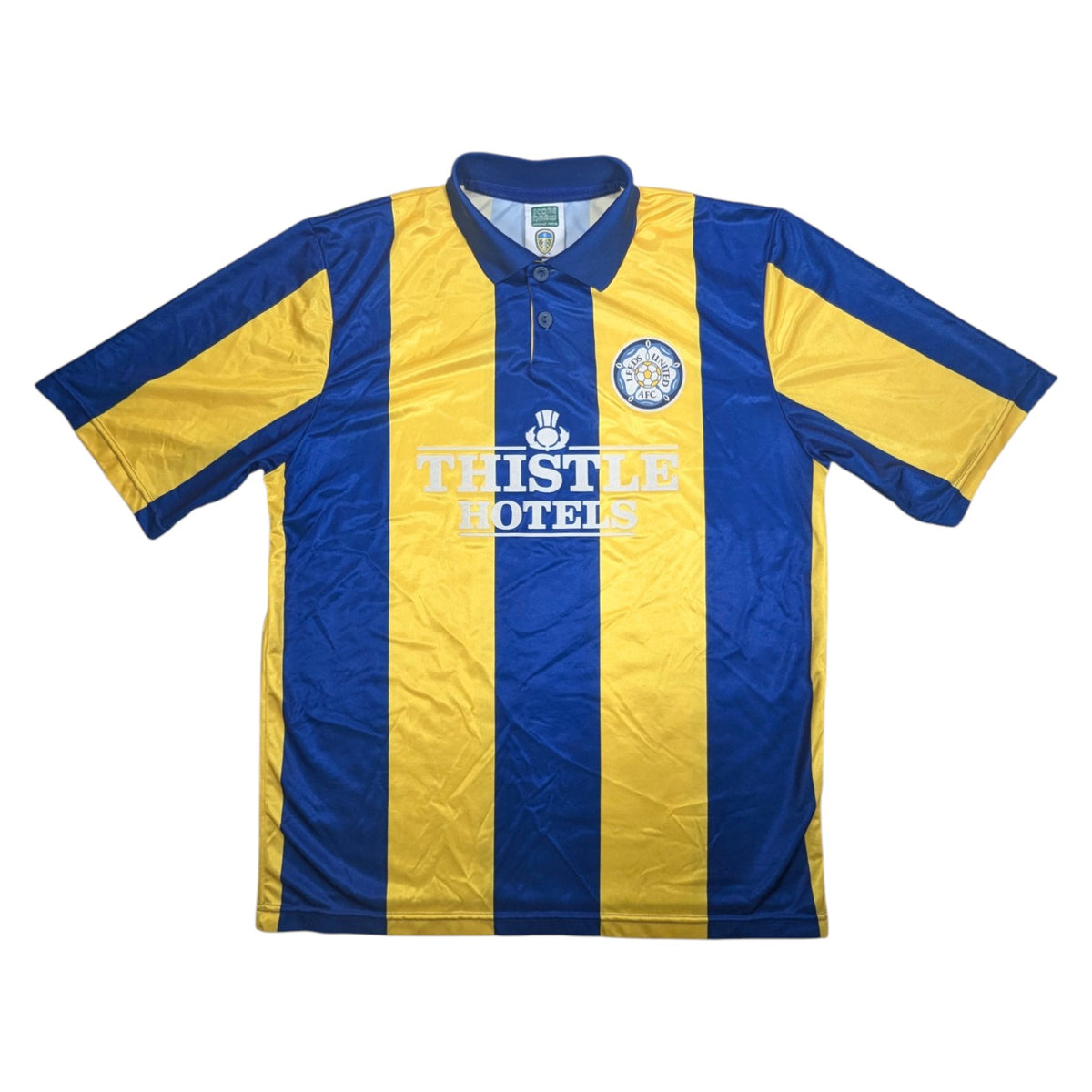 Leeds United Score Draw Away Football Jersey Retro 93 (L) [Very Good]