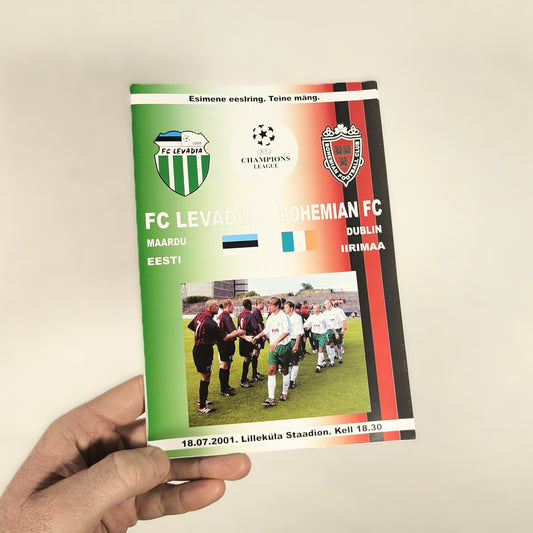 Levadia v Bohemians Football Programme 2001 [Excellent]