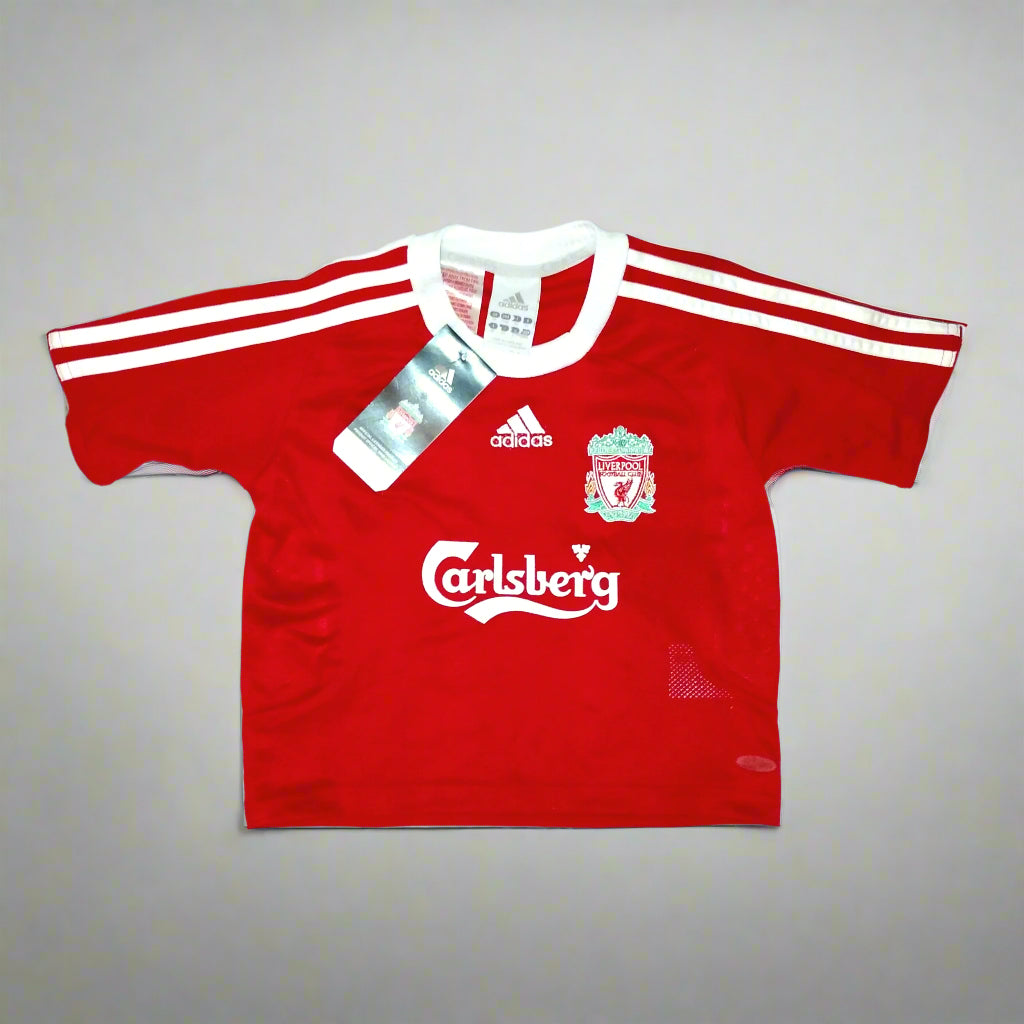 Liverpool FC Football  Home  Jersey  2008 / 09  adidas     Kids     164141 AZB001  Carlsberg  SVS001858  