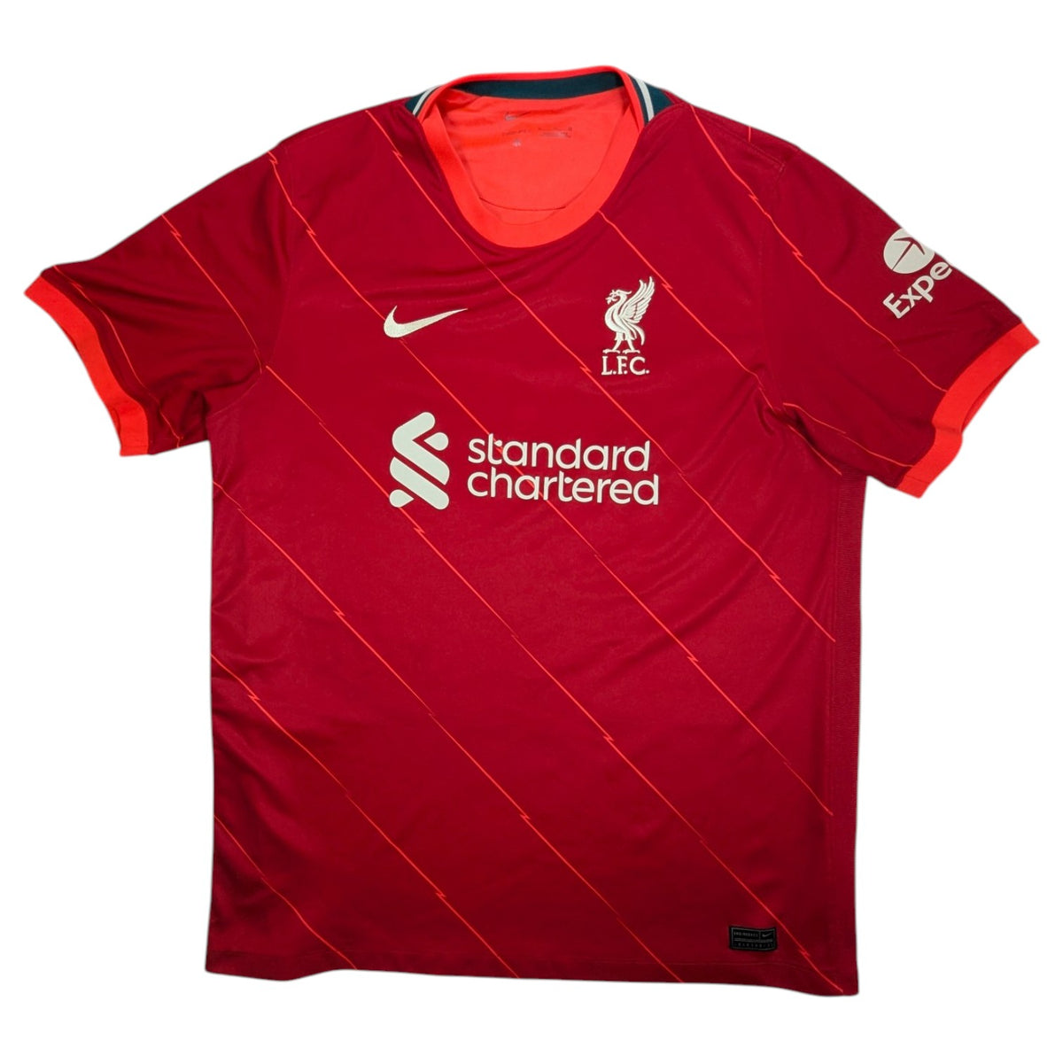  Liverpool Nike Home Football Jersey 2021 (XL) [Good]