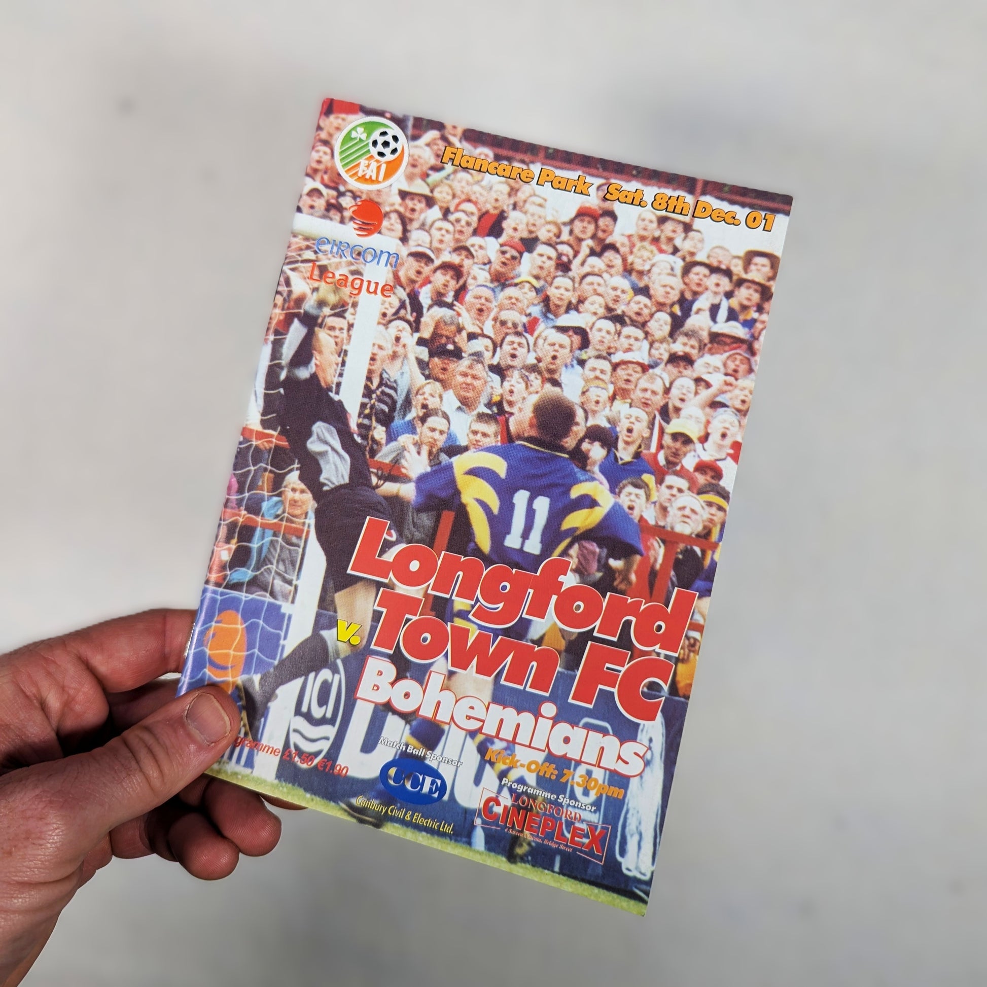Longford Town v Bohemians Football Programme by Eircom League from 2001