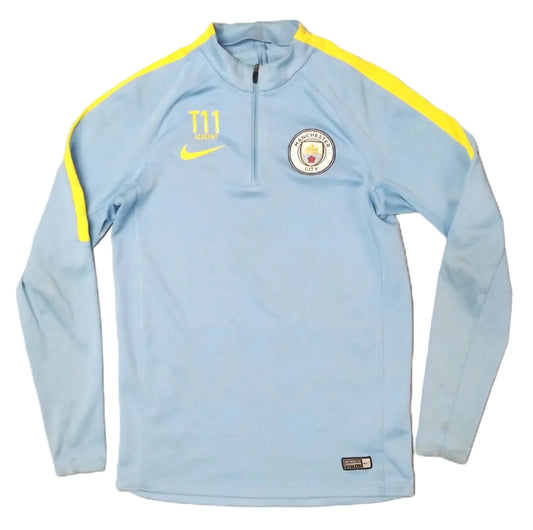 Manchester City Football  Long Sleeve  Training  Sweatshirt  2016 / 17  Nike  Player Issue   Unisex Adults  Player Issue   #T11  Sponsorless  Manchester City Citizens England Football Soccer Premier League Vintage Retro  SHIRTS V SKINS   