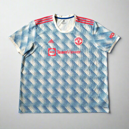 Manchester United Football  Short Sleeve  Away  Jersey  2021 / 22  adidas     Unisex Adults       Team Viewer  Manchester United Man Utd Red Devils Premier League old trafford vintage retro  SHIRTS V SKINS   