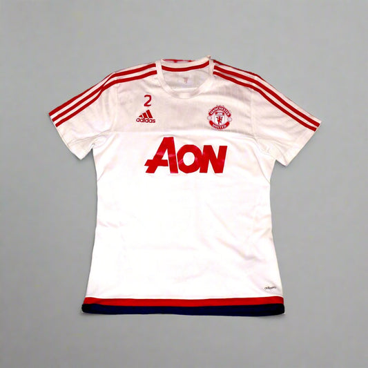 Manchester United Football  Short Sleeve  Training  Jersey  2015 / 16  adidas  Player Issue   Unisex Adults     #2  AON  Manchester United Man Utd Red Devils Premier League old trafford vintage retro  SHIRTS V SKINS   