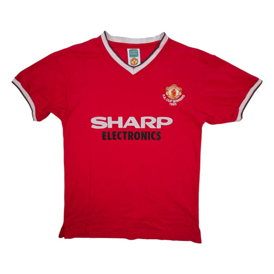 Manchester United Score Draw Home Football Jersey Retro FA Cup '83 (S