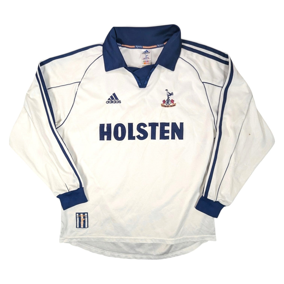 Media: Tottenham Hotspur adidas Home Football Jersey 1999 (L) [Fair]
