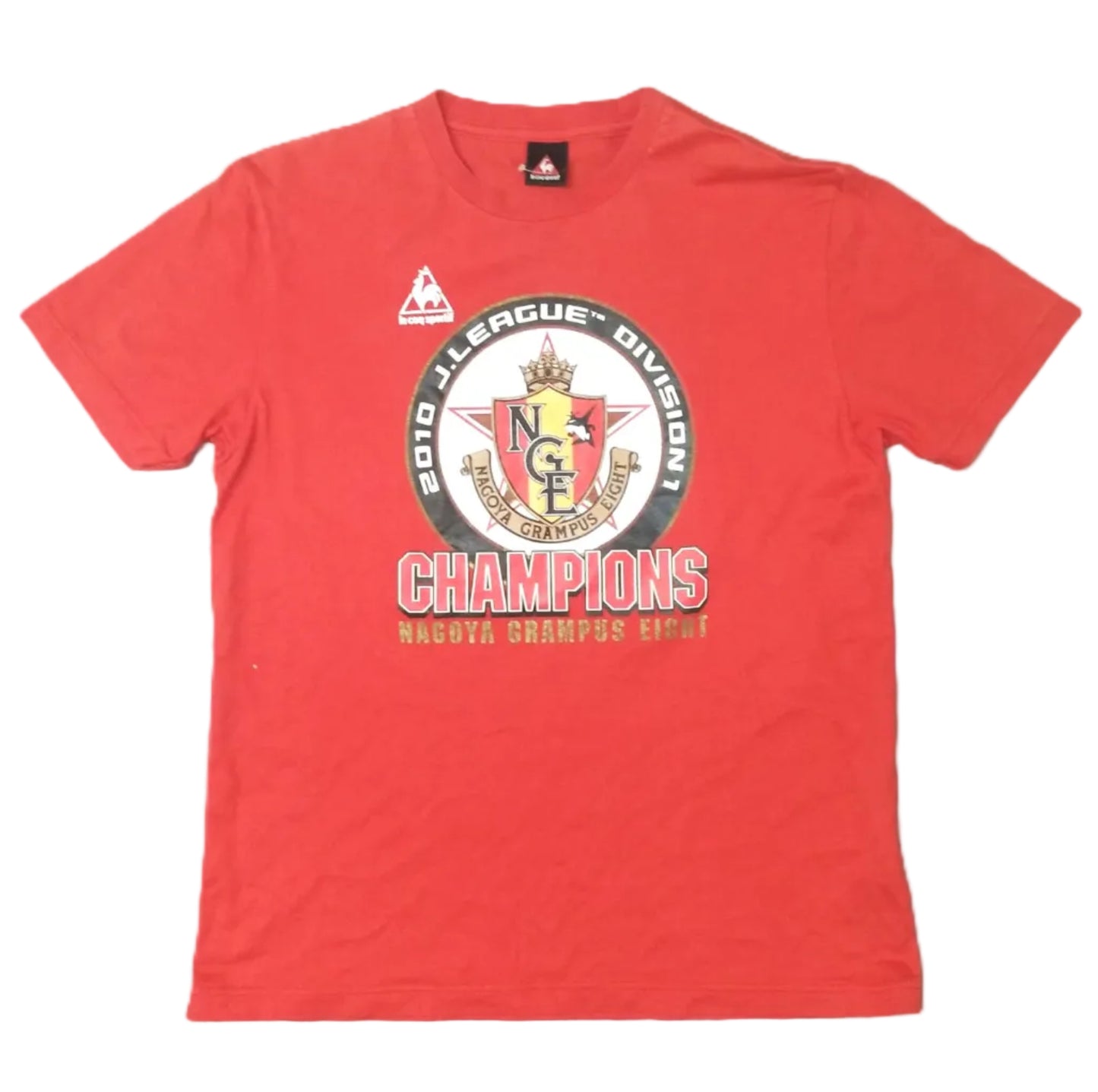 Nagoya Grampus Eight Football  Short Sleeve  Casual  T-Shirt  2010  Le Coq Sportif     Unisex Adults         Nagoya Grampus Eight J League Japan Football Soccer Vintage Retro  SHIRTS V SKINS   