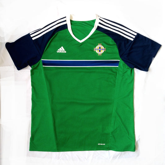 Northern Ireland  Football  Short Sleeve  Home  Jersey  2016 / 17  adidas     Unisex Adults       Sponsorless  Northern Ireland Norn Iron Football Soccer GAWA Belfast Windsor Park Vintage Retro  SHIRTS V SKINS   