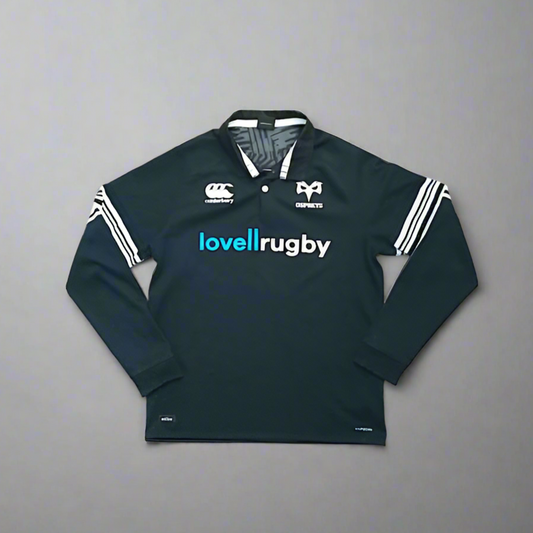 Ospreys Rugby  Long Sleeve  Home  Jersey  2017 / 18  Canterbury     Unisex Adults       Lovell Rugby  Wales Rugby Cymru Cardiff Millenium Stadium Vintage Retro  SHIRTS V SKINS   