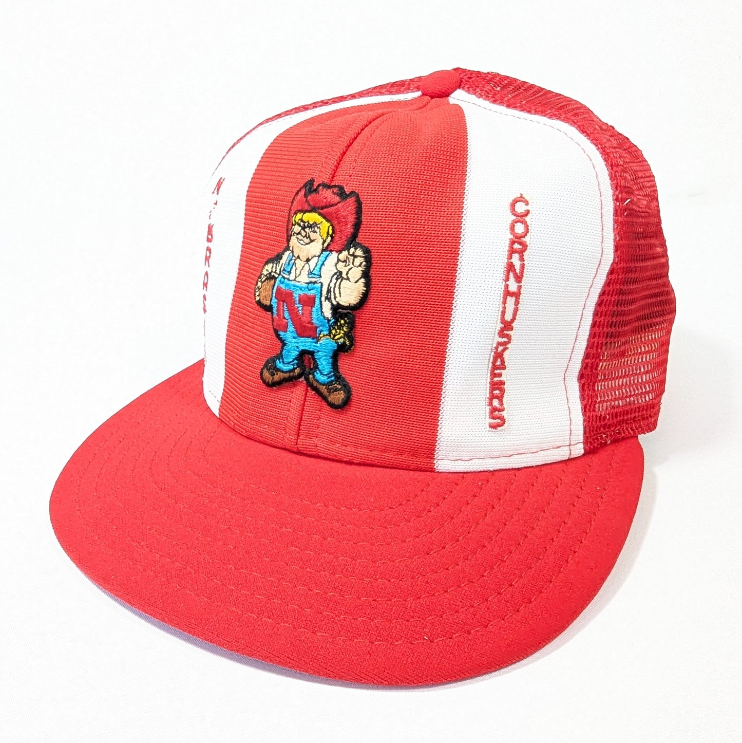 Nebraska Cornhusters AJD Lucky Stripes American Football Cap 1980s [Excellent]