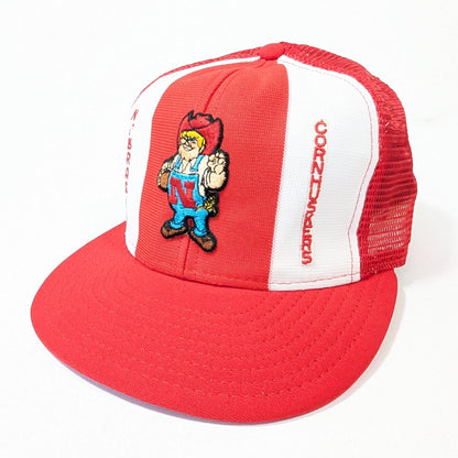 Nebraska Cornhusters AJD Lucky Stripes American Football Cap 1980s [Excellent]