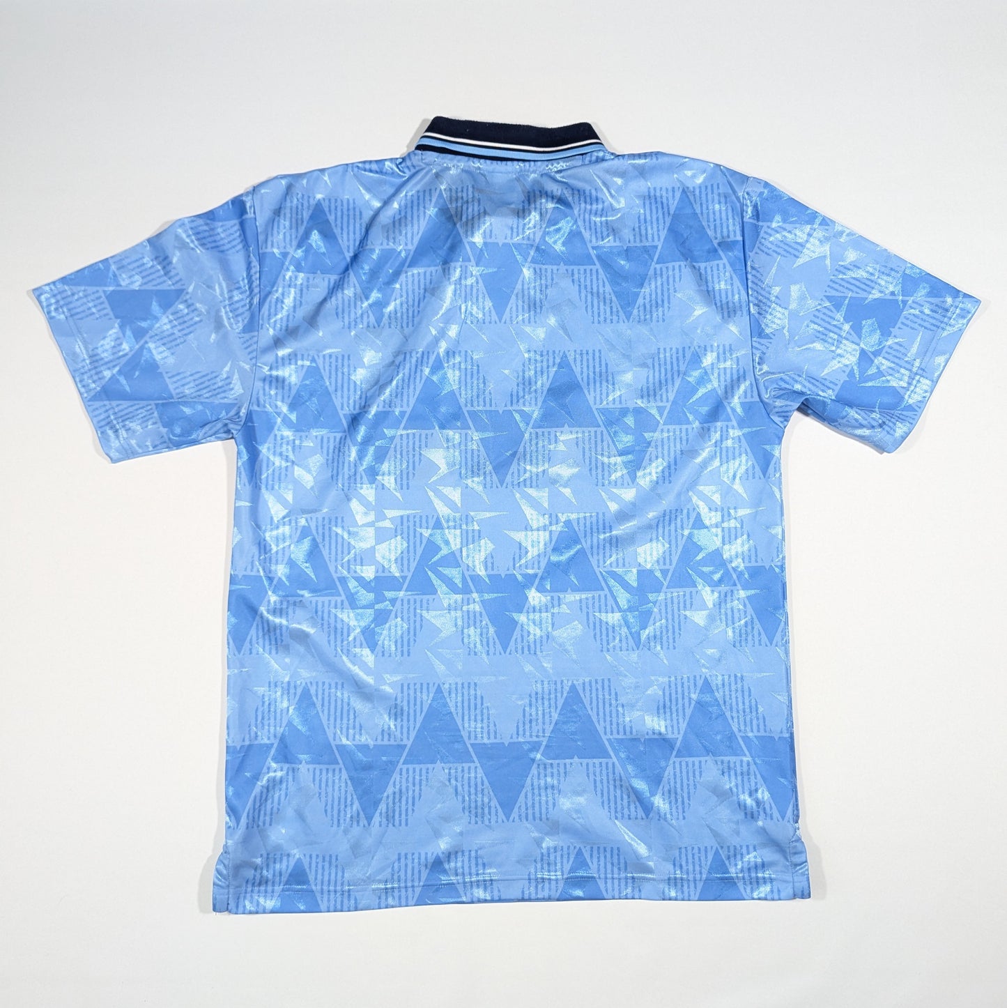 Manchester City Score Draw Football Jersey Retro 87  (L) [Fair]