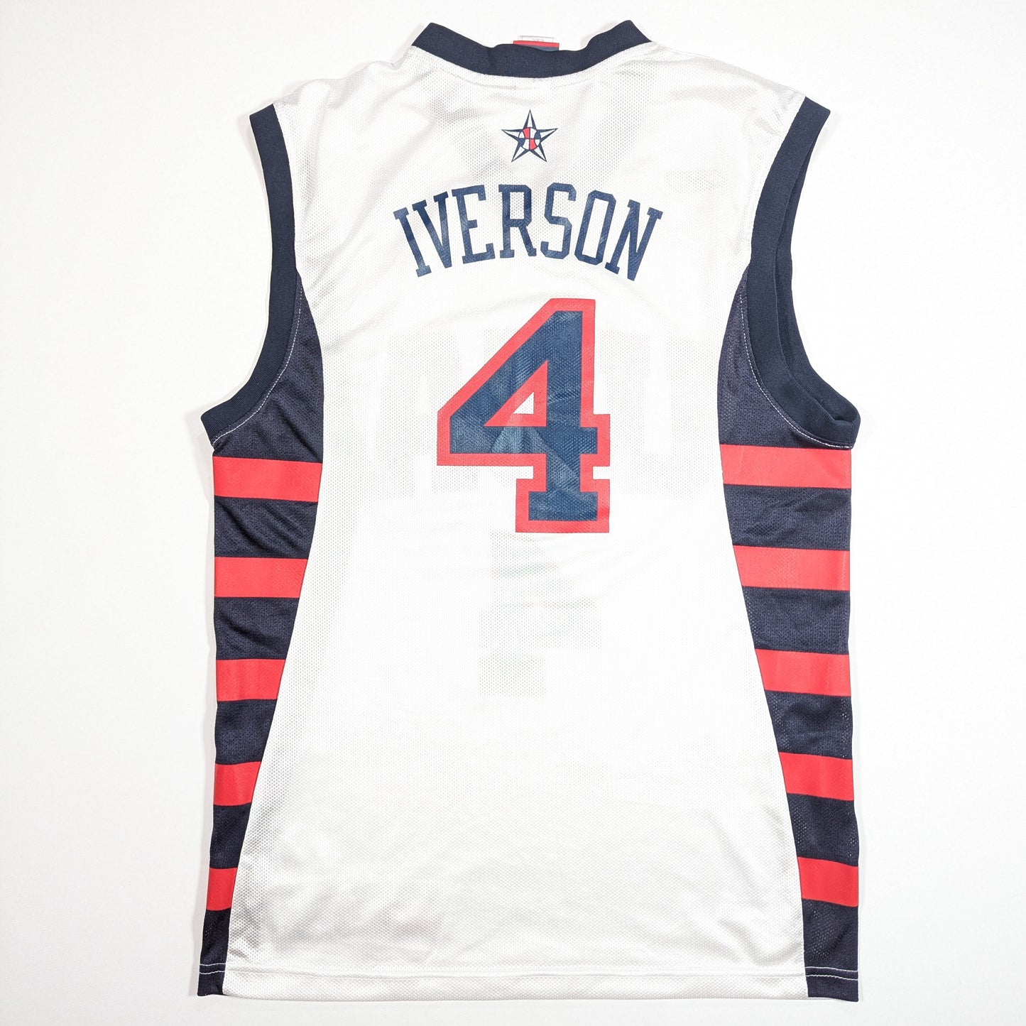 USA Reebok Basketball Jersey 2004 Allen Iverson  #4  (M) [Very Good]