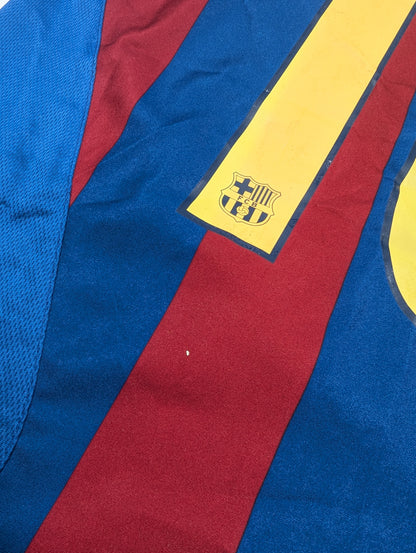 Barcelona Nike Football Jersey 2005 Ronaldinho  #10  (S) [Fair]