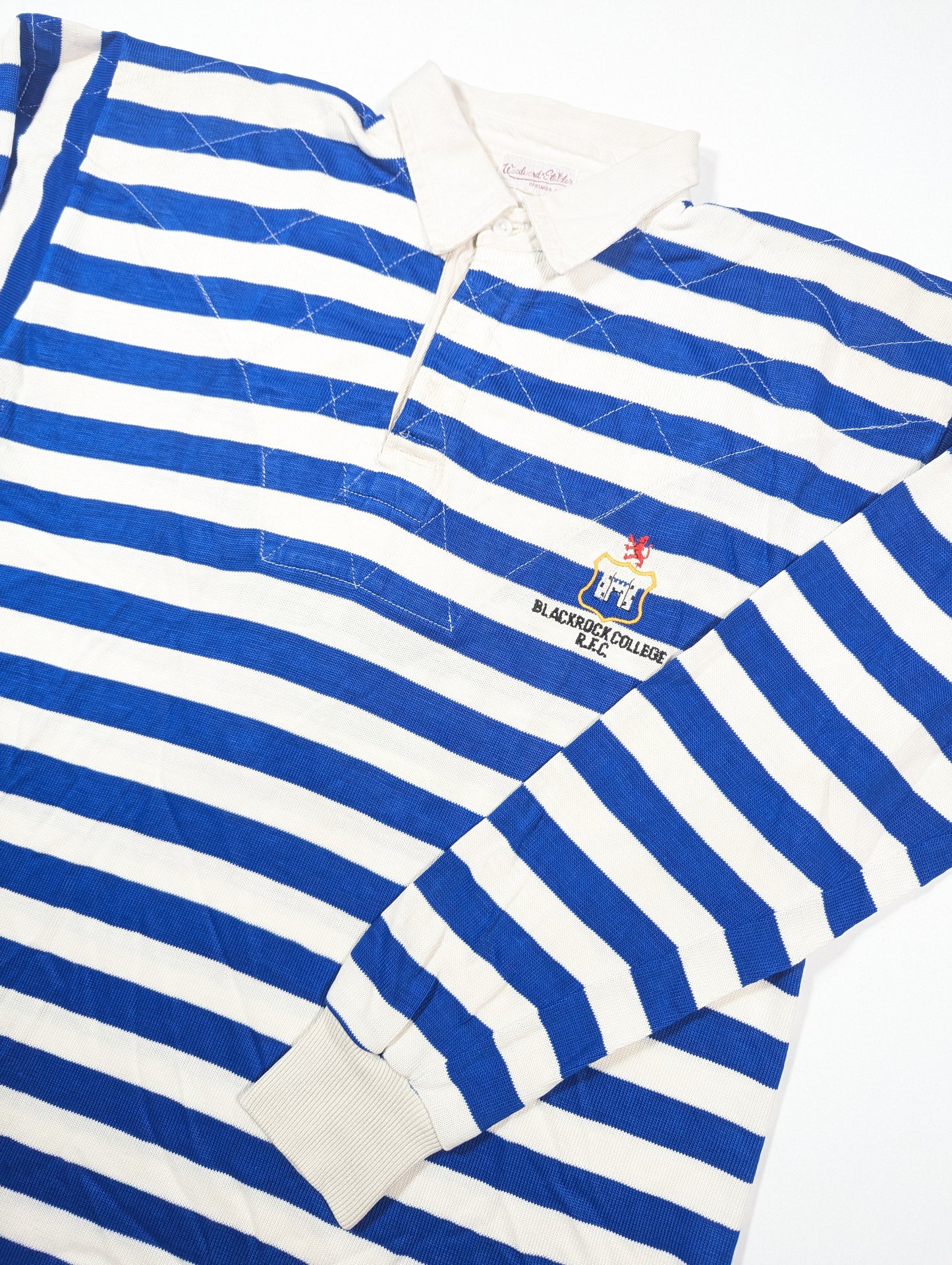 Blackrock College Woodward & Stalder Rugby Jersey 1970s #8  (L) [Fair]