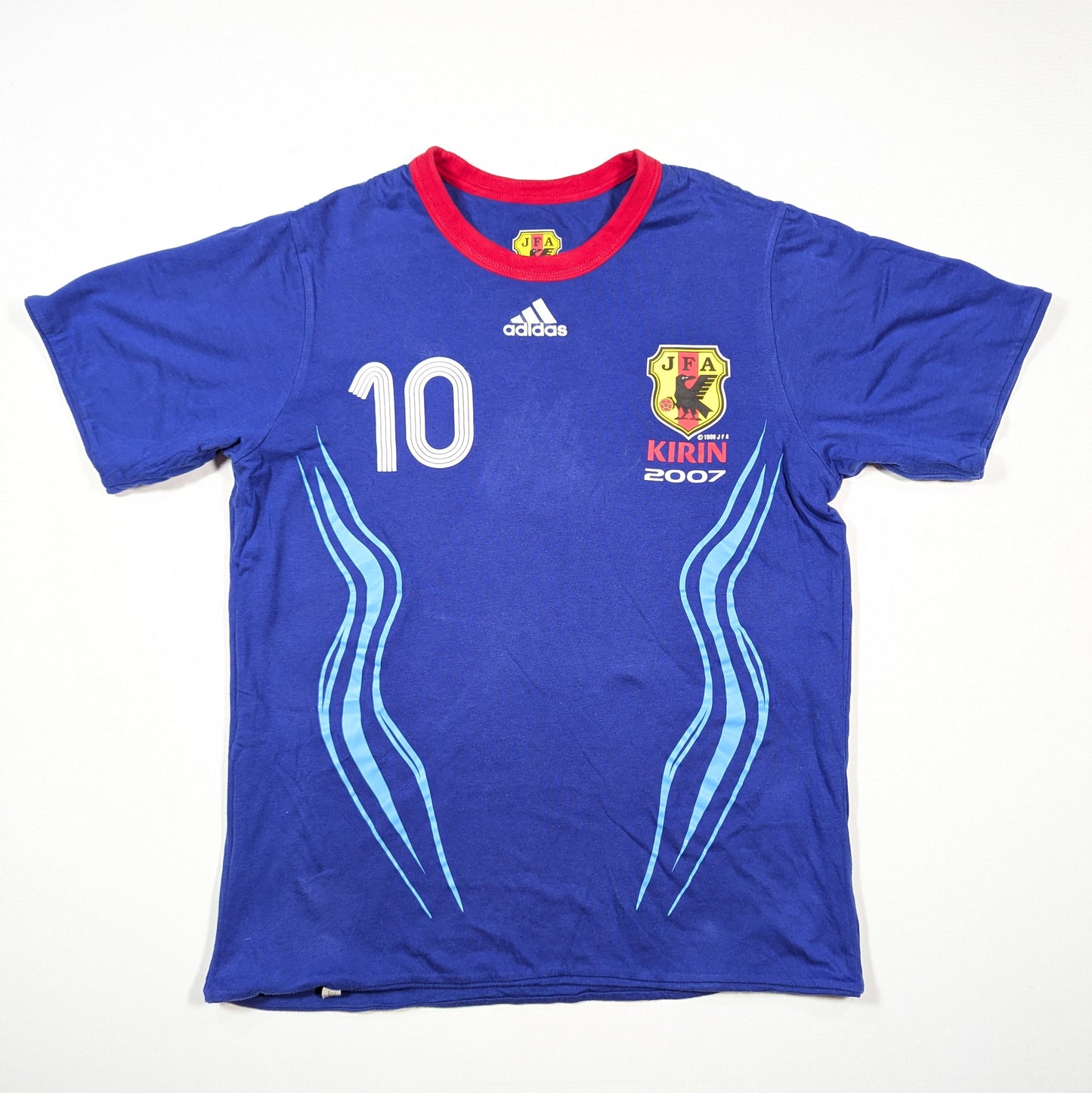 Japan adidas Football Jersey 2007 #10  (L) [Very Good]