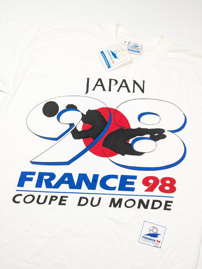 Japan France 98 Football T-Shirt 1998 World Cup  (M) [Excellent]