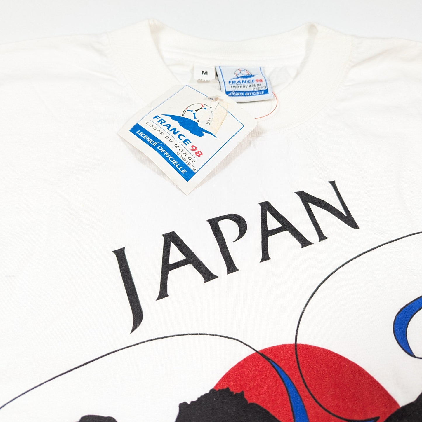 Japan France 98 Football T-Shirt 1998 World Cup  (M) [Excellent]