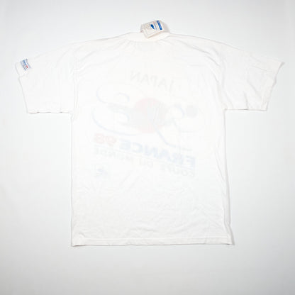 Japan France 98 Football T-Shirt 1998 World Cup  (M) [Excellent]