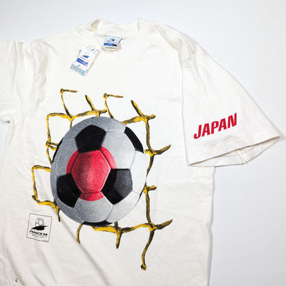 Japan World Cup Football T-Shirt 1998 France  (M) [Very Good]