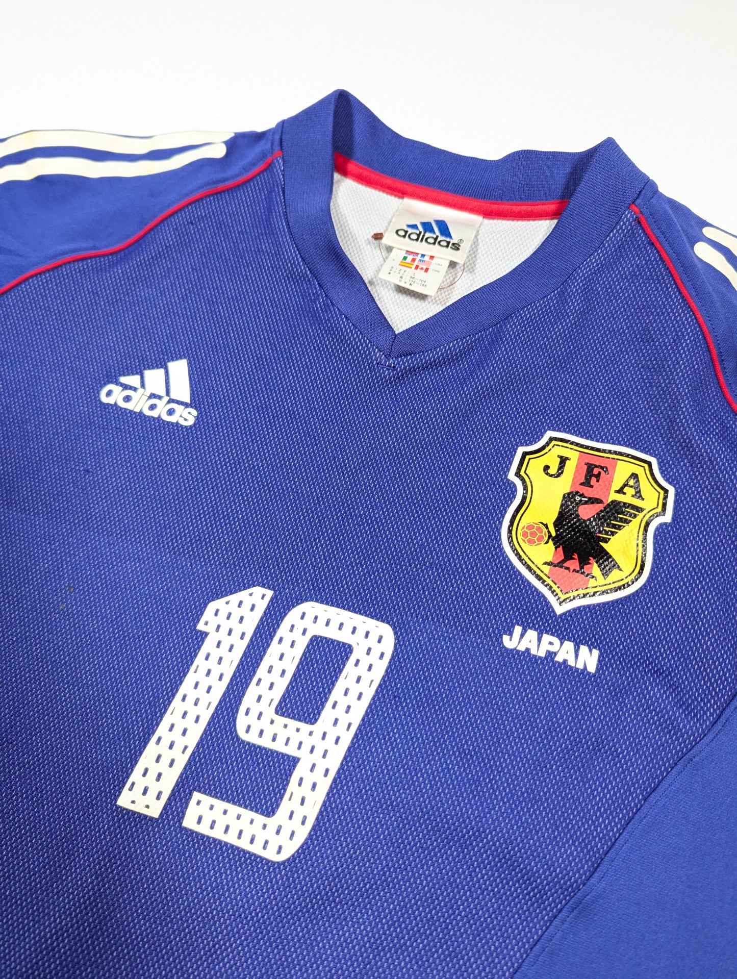 Japan adidas Football Jersey 2002 Takahara  #19  (L) [Very Good]